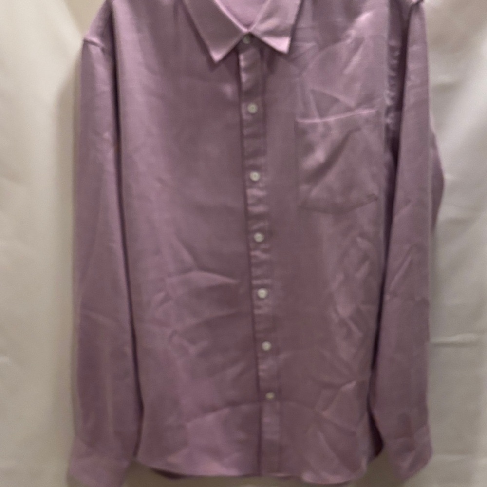 NWOT Coofandy Men's Lavender Casual Button Down Shirt - size Large